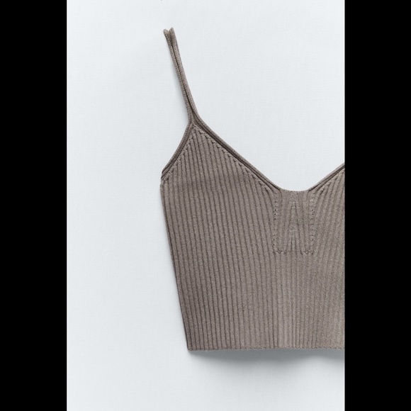 Zara Knit Crop Top NWOT - Picture 6 of 7
